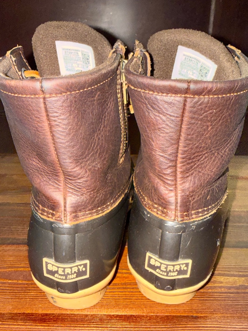 Women’s SPERRY Saltwater Brown Leather Waterproof Duck Boots | Size: 9 - Picture 6 of 11